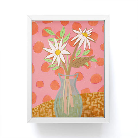 Sewzinski Daisies on Pink Framed Mini Art Print