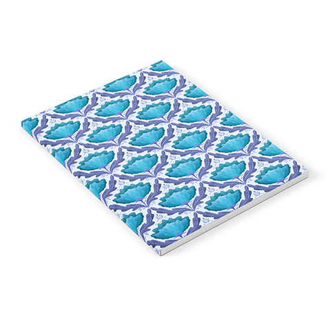 Sewzinski Diamond Floral Pattern Blue Notebook