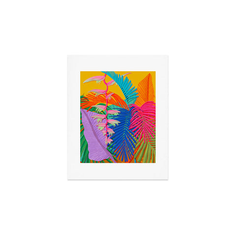 Sewzinski Flamingo Plant and Palm Fronds Art Print