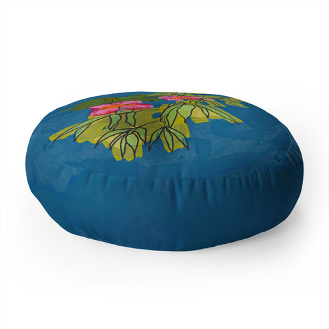 Sewzinski Flowers on Captiva Floor Pillow Round