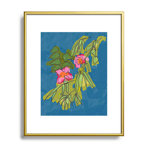 Sewzinski Flowers on Captiva Metal Framed Art Print