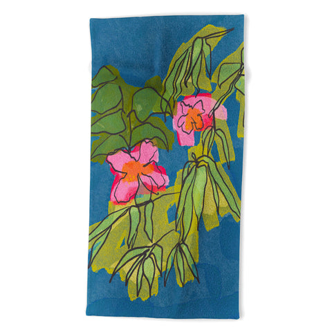 Sewzinski Flowers on Captiva Beach Towel