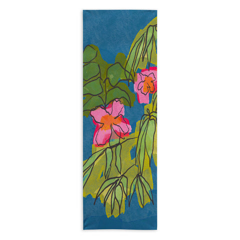 Sewzinski Flowers on Captiva Yoga Towel