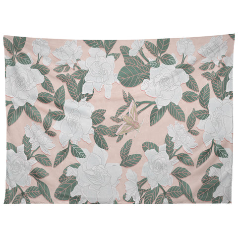 Sewzinski Gardenias on Peach Tapestry