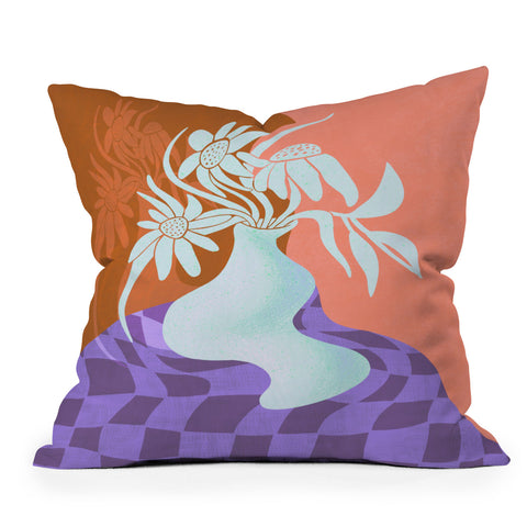 Sewzinski Ghost Vase II Throw Pillow