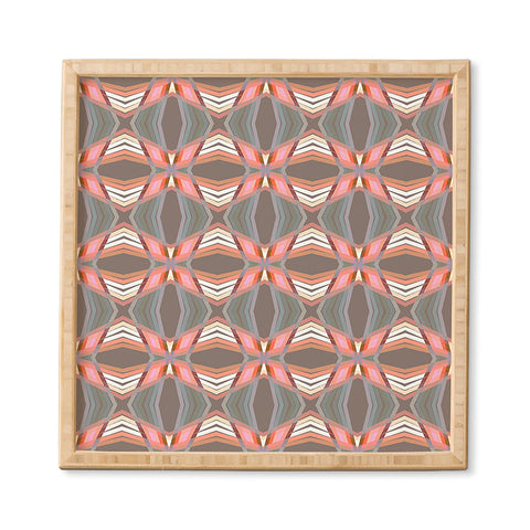 Sewzinski Gray Pink Mod Quilt Framed Wall Art