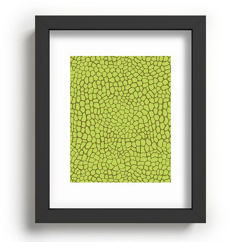 Sewzinski Green Lizard Print Recessed Framing Rectangle