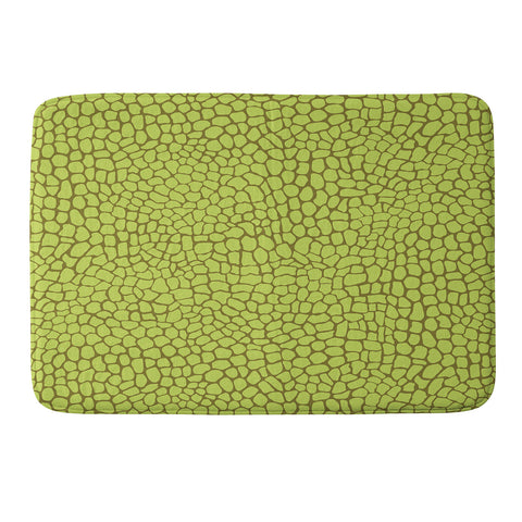 Sewzinski Green Lizard Print Memory Foam Bath Mat