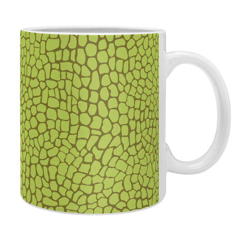 Sewzinski Green Lizard Print Coffee Mug