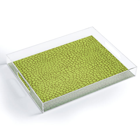 Sewzinski Green Lizard Print Acrylic Tray