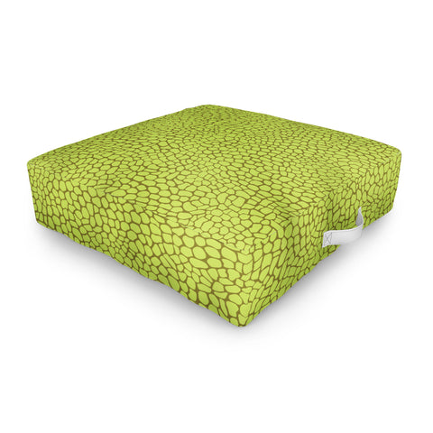 Sewzinski Green Lizard Print Outdoor Floor Cushion