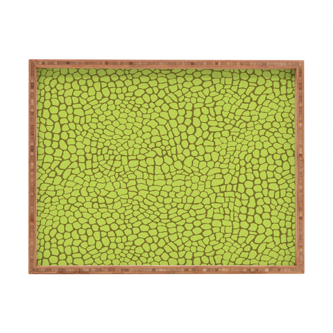Sewzinski Green Lizard Print Rectangular Tray