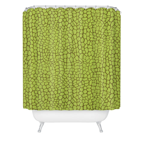Sewzinski Green Lizard Print Shower Curtain