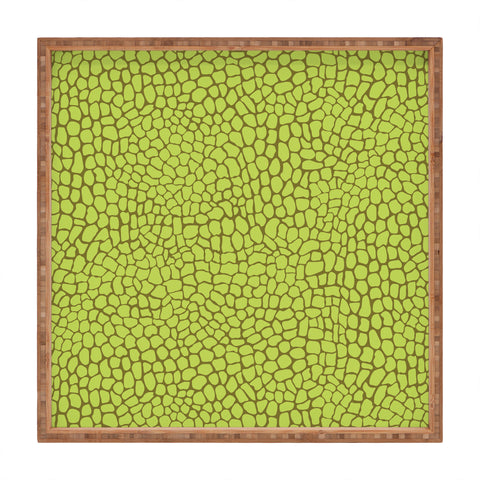 Sewzinski Green Lizard Print Square Tray