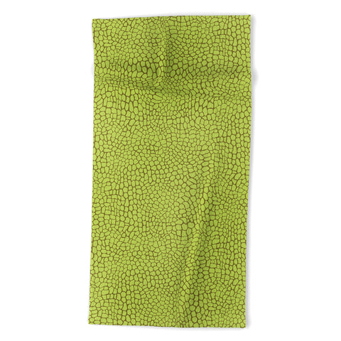 Sewzinski Green Lizard Print Beach Towel