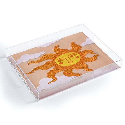 Sewzinski Happy Sun Illustration Acrylic Tray