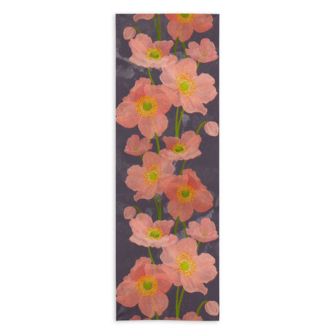 Sewzinski Japanese Anemones Yoga Towel