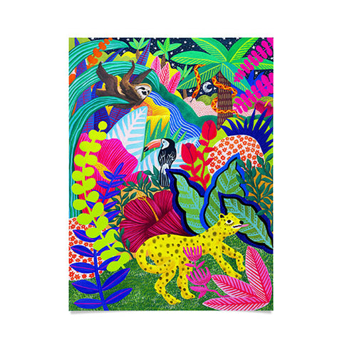 Sewzinski Jungle Animals Poster