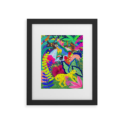 Sewzinski Jungle Animals Framed Art Print