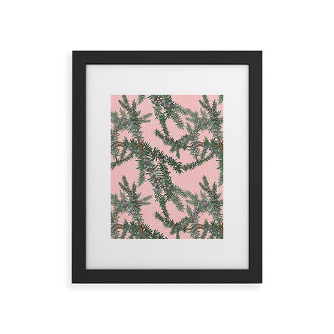 Sewzinski Juniper on Pink Framed Art Print