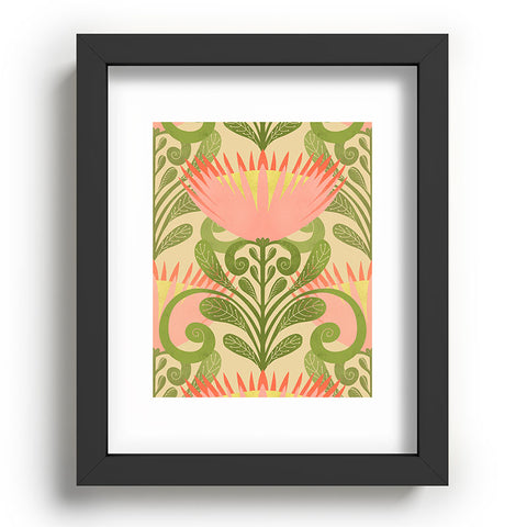 Sewzinski King Protea Pattern Recessed Framing Rectangle