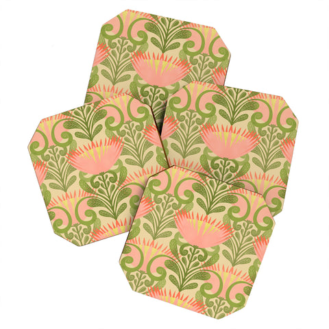 Sewzinski King Protea Pattern Coaster Set