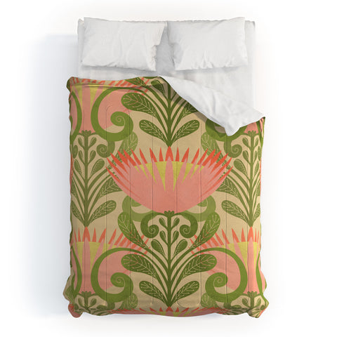 Sewzinski King Protea Pattern Comforter