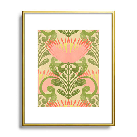 Sewzinski King Protea Pattern Metal Framed Art Print