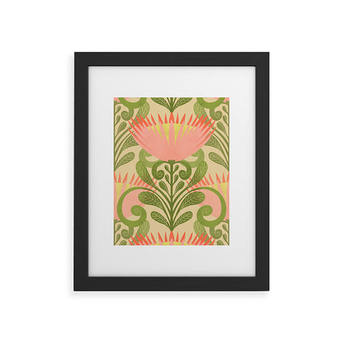 Sewzinski King Protea Pattern Framed Art Print