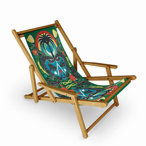 Sewzinski Lucky Charmed Green Sling Chair