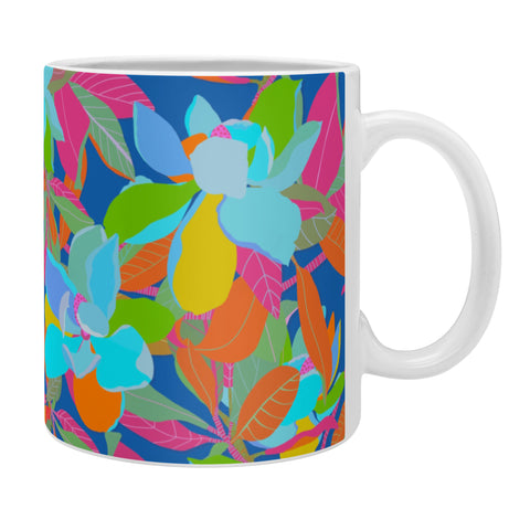 Sewzinski Magnolias on Blue Coffee Mug