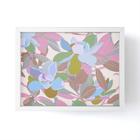Sewzinski Magnolias on Ivory Framed Mini Art Print