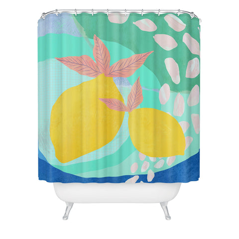 Sewzinski Make Pink Lemonade Shower Curtain