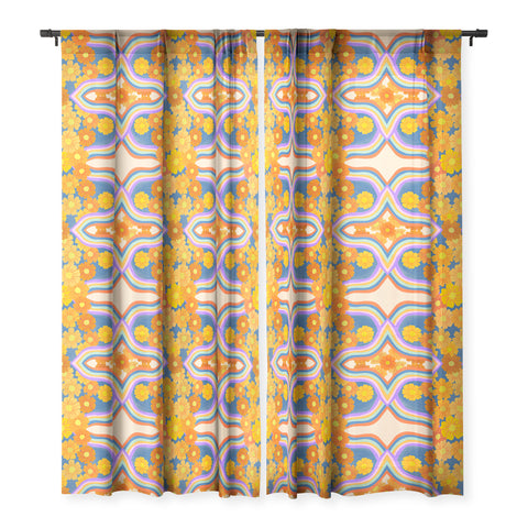 Sewzinski Marigold Arcade Sheer Window Curtain