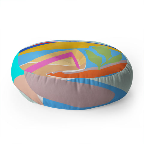 Sewzinski Minimalist Escape Floor Pillow Round
