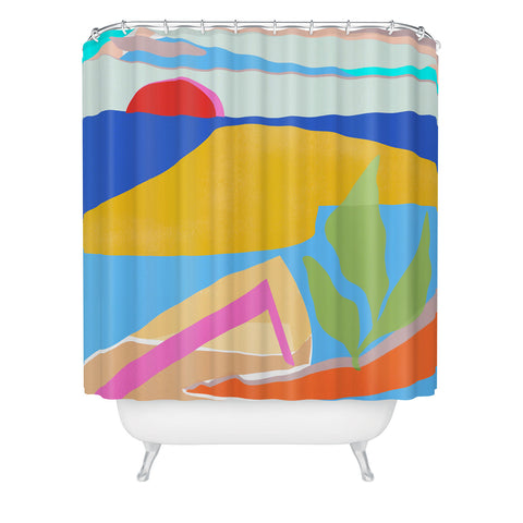 Sewzinski Minimalist Escape Shower Curtain