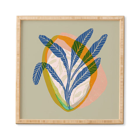 Sewzinski Minimalist Tropical Plant Framed Wall Art