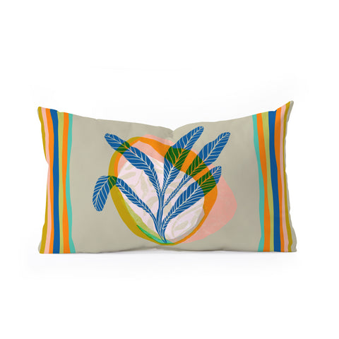 Sewzinski Minimalist Tropical Plant Oblong Throw Pillow