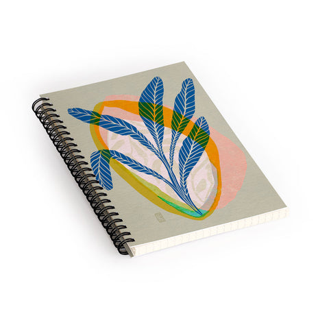 Sewzinski Minimalist Tropical Plant Spiral Notebook