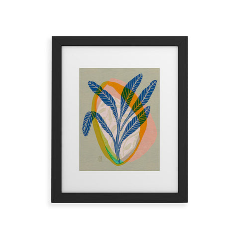Sewzinski Minimalist Tropical Plant Framed Art Print