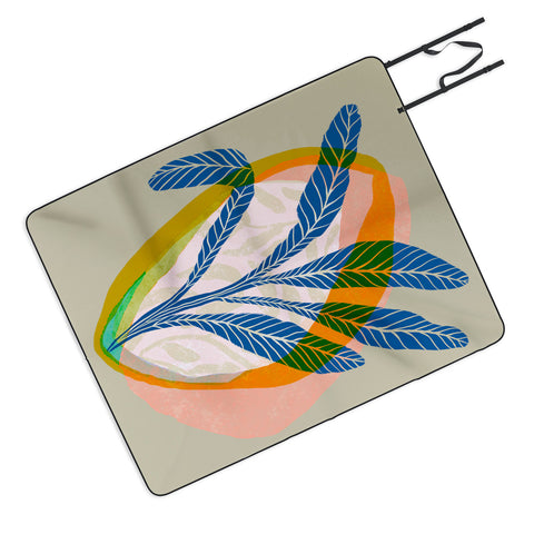Sewzinski Minimalist Tropical Plant Picnic Blanket