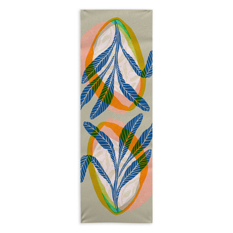 Sewzinski Minimalist Tropical Plant Yoga Towel