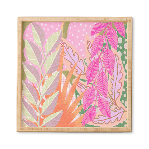 Sewzinski Modern Jungle in Pink Framed Wall Art