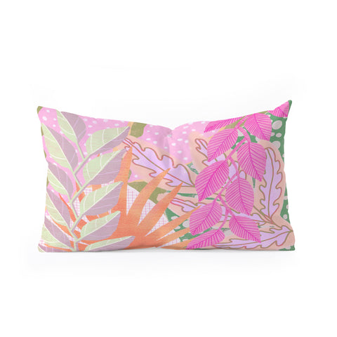 Sewzinski Modern Jungle in Pink Oblong Throw Pillow