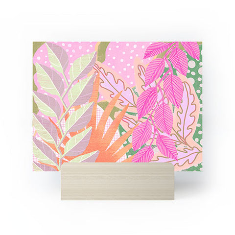 Sewzinski Modern Jungle in Pink Mini Art Print