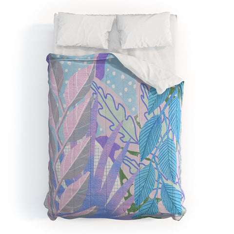 Sewzinski Modern Jungle in Purple Comforter