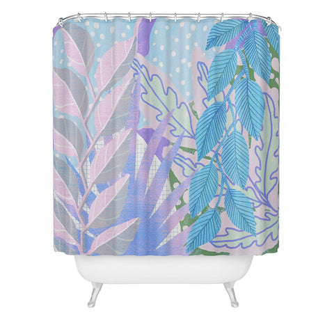 Sewzinski Modern Jungle in Purple Shower Curtain
