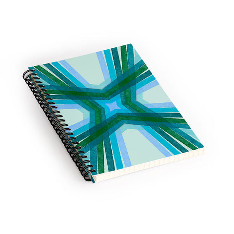 Sewzinski Modern Lines Cool Tones Spiral Notebook