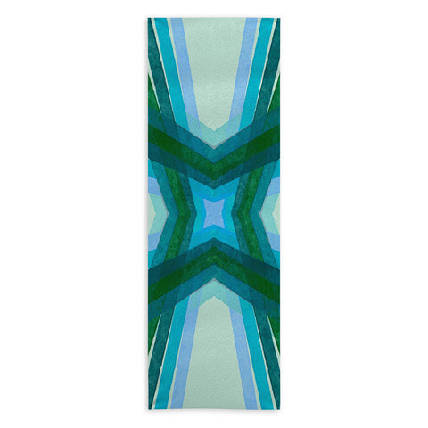 Sewzinski Modern Lines Cool Tones Yoga Towel