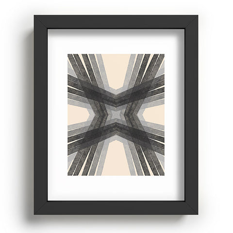 Sewzinski Modern Lines Grays Recessed Framing Rectangle